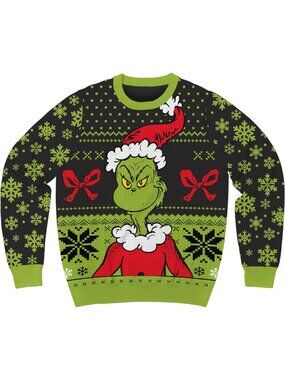 Festive Grinch Christmas Sweater | Cozy Holiday Knit | Fun Ugly Sweater Party